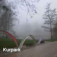 Kurpark, Nebel an der Ostsee