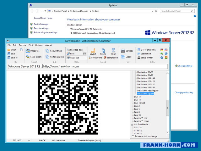 ActiveBarcode Generator 6.0 unter Windows Server 2012 R2