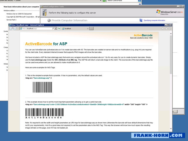 ActiveBarcode 6.0 mit IIS & ASP unter Windows Server 2008 R2