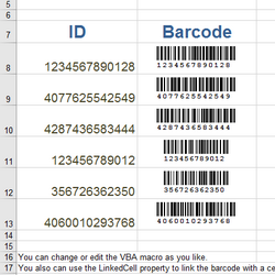 barcode generator for excel 2003