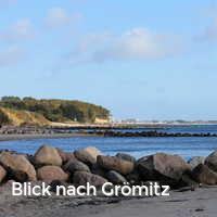 Blick nach Grömitz, Bliesdorf Strand