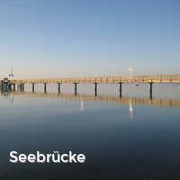 Seebrücke, Haffkrug am Morgen