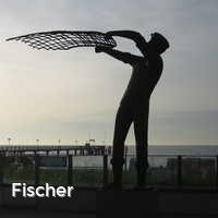 Fischer, Haffkrug am Morgen