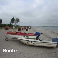 Boote, Ostermade und Kraksdorf-Strand