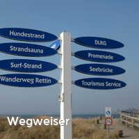 Wegweiser, Pelzerhaken