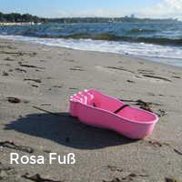 Rosa Fuß, Strand im Sommer