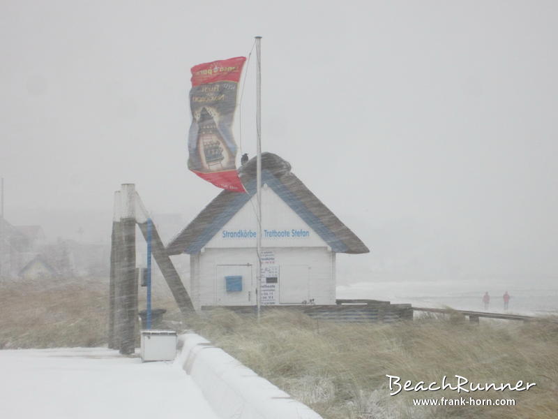 Schneesturm, Winter an der Ostsee