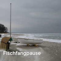 Fischfangpause, Winter an der Ostsee