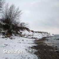 Steilufer, Winter an der Ostsee