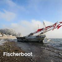 Fischerboot, Winter an der Ostsee