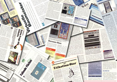 Diverse Zeitschriftenartikel über unsere Software