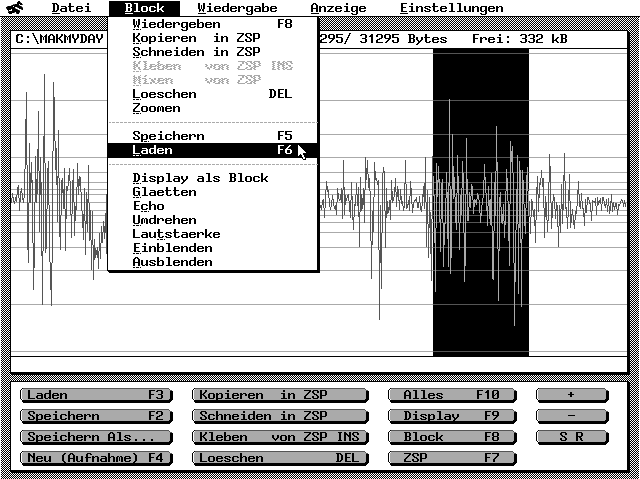 AudioStar Block Menü