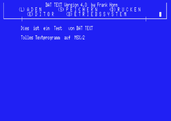 BAT-Text für MSX-DOS