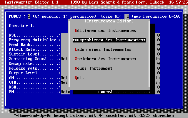 Instrumenten Editor